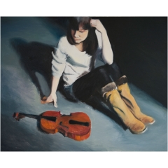 油画——《小提琴》——薛堃                                 （议价）