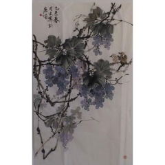 国画葡萄 - 刘月文